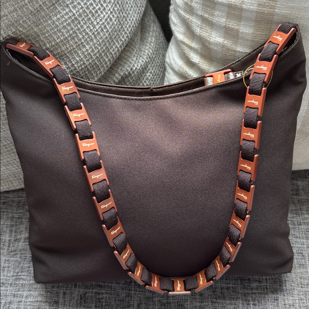 Salvatore Ferragamo Brown Shoulder Bag